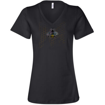 M-BeeLIEVABLE Ladies V-Neck T-Shirt Thumbnail